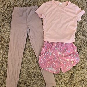 Lot Of 3 Mixed Brands Shein/Miss Popular/Pony Tails Shorts/T-Shirt/Pants 10-12